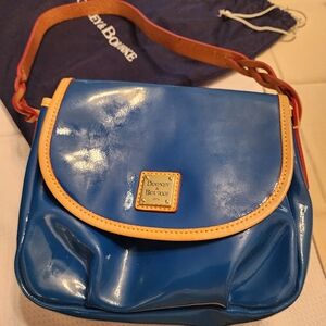 Dooney & Bourke Shiny Blue Shoulder Bag With Dust Bag